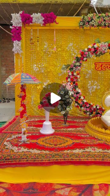 Haldi Function Decoration, Haldi Ceremony Decorations, Haldi Function, Haldi Ceremony, Ceremony Decorations, On Instagram, Quick Saves, Instagram