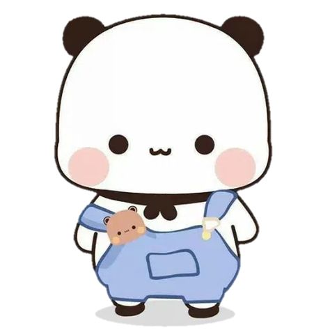 sugar and brownie🤍 WhatsApp Stickers - Stickers Cloud Chibbi Cats, Panda Gemoy, Chibi Panda, Cute Panda Cartoon, Chibi Cat, Cute Bunny Cartoon, Cute Bear Drawings, Cute Panda Wallpaper