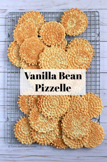 Pizzle Cookies Pizzelle Recipe, Savory Pizzelle, Pizzelle Recipe Italian Vanilla, Filled Pizzelle Recipe, Pizelle Recipe, Pizzelle Makers, Pizzelle Cookies, Italian Rainbow Cookies, Pizzelle Recipe