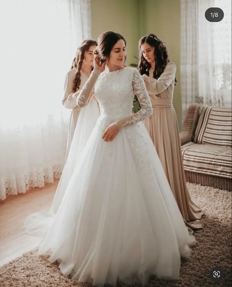 High Neck Ball Gown, Modest Wedding Dresses Ball Gown, Modest Long Sleeve Wedding Dresses, Christian Wedding Dress, Christian Wedding Gowns, Modest Wedding Dresses With Sleeves, Wedding Frocks, Long Sleeve Ball Gowns, Modest Wedding Gowns