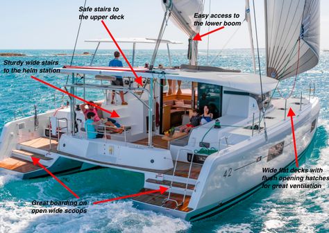 Lagoon 42 Exterior Fishing Yachts, Catamaran Yacht, Sailboat Living, Ocean Sailing, Sail Life, Living On A Boat, Build Your Own Boat, Yacht Interior, Cool Boats