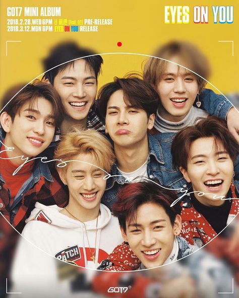 GOT7 #EyesOnYou #Look #EyesOnGOT7 Got 7, A Group, Got7, Yellow, Wall