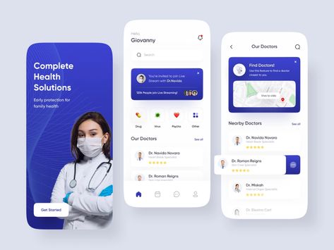 Medicine Reminder App, Medicine Reminder, Doctor App, Desain Ux, Medical App, Ui Design Trends, Ui Ux App, Apps Design, Ux Mobile