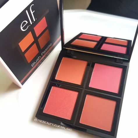 Elf Powder Blush, Elf Blush Palette, Elf Palette, Elf Blush, Elf Products, Makeup Prep, Ysl Makeup, Beauty Journal, Cute Eye Makeup