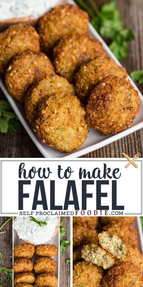 Recipes Chickpeas, Make Falafel, Wraps Vegan, Street Food Recipes, Homemade Falafel, How To Make Falafel, For Dinner, Falafel Recipe, Recipes For