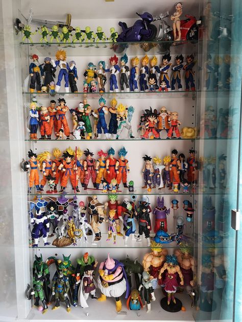 Dragonball Z Cake, Toy Collection Display, Boys Game Room, Nerd Room, Anime Cake, Pig Wallpaper, Crazy Fans, Cute Room Ideas, Room Makeover Bedroom