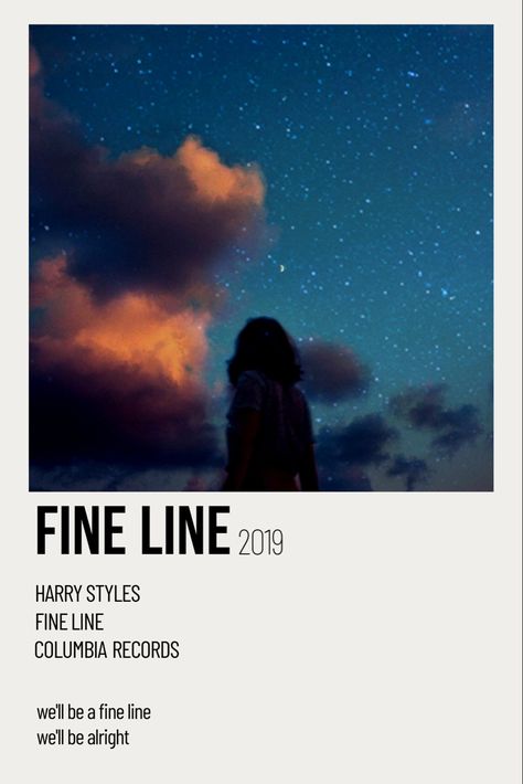 Fine Line minimalistic poster stars Fine Line Song Poster, Harry Styles Song Poster, Fine Line Poster, Line Poster, Fine Line Harry Styles, Harry Styles Songs, Harry Styles Fine Line, We'll Be Alright, Wallpaper Themes