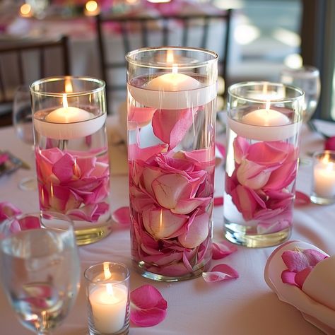 Creative Ways to use Rose Petals for Wedding Decor — The Flower Lab Rose Petals For Wedding, Wedding Shower Centerpieces, Candlelit Ceremony, Tall Pillar Candles, Candle Kits, Diy Wedding Flowers, Aisle Runner, Wedding Budget, The Glory Of God