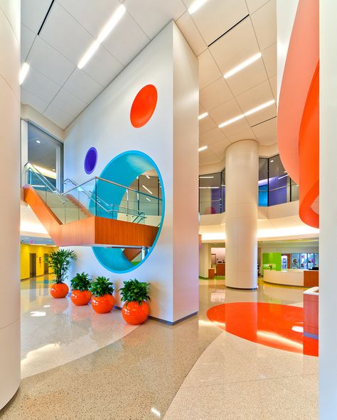 Children Hospital Design, Texas Interior Design, Daycare Design, Houston Interior Designers, Hospital Architecture, Kindergarten Design, Children Hospital, Hospital Interior, School Interior