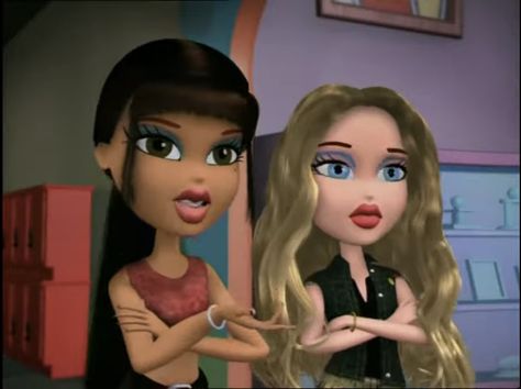 Blonde And Brunette Best Friends Cartoon Characters, Bratz Blonde And Brunette, Blonde And Brunette Duos Cartoon, Look At That Duo, Iconic Duo Cartoon Characters, Bratz Best Friends, Blonde And Brunette Iconic Duos, Bff Cartoon Characters, Bratz Duo