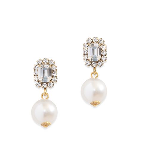 Pearl drop earrings bridal