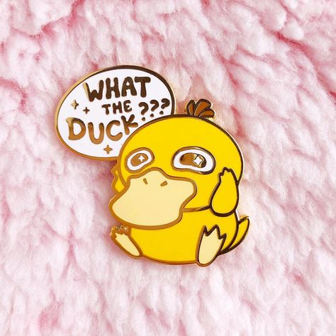 Felice Regina on Instagram: “What the duck??? It’s a surprise pin drop! Psyduck is my favorite Pokémon and I regularly use gifs of him to express those “WTF” moments in…” Psyduck Art, Psyduck Cute, Psyduck Tattoo, Funny Ducks, What The Duck, Pokemon Moon, Pokemon Tattoo, Funny Duck, Borderlands 3