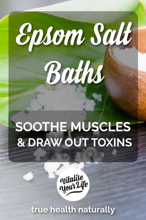 Epsom salt baths are an old fashioned nursing technique based on using Epsom salts, a magnesium based mineral salt, magnesium sulphate.  This is used to help relax muscles, ease tension and draw out toxicity through the skin #healthyliving #bath #detox Epsom Salt Cleanse, Epsom Salt For Hair, Epsom Salt Foot Soak, Epsom Salt Scrub, Epsom Salt Benefits, Face Scrub Recipe, Bath Detox, Relax Muscles, Epsom Salt Bath