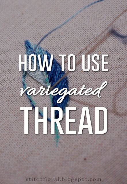 How to use variegated thread in hand embroidery Sewing With Beads Hand Embroidery, Creative Stitching, Crewel Embroidery Tutorial, Embroidery Stitches Beginner, Basic Hand Embroidery Stitches, Embroidery Lessons, Basic Embroidery, Embroidery Tips, Basic Embroidery Stitches