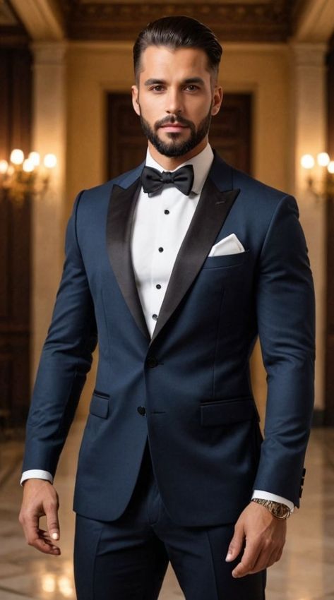 Anime Guy In Tuxedo, Gentlemen Suits Classy Men Styles, Tuxedo For Men Wedding Classy, Jas Wedding, Groom Dress Men, Man Wedding, Dress Suits For Men, Classy Men, Elegante Casual