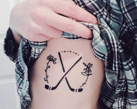 115 Cool Ice Hockey Tattoo Designs – Body Art Guru Softball Tattoos, Hockey Tattoos, Ice Tattoo, Hockey Tattoo, Skate Tattoo, Meaning Of Arrow Tattoo, Basketball Tattoos, Baseball Tattoos, Sport Tattoos