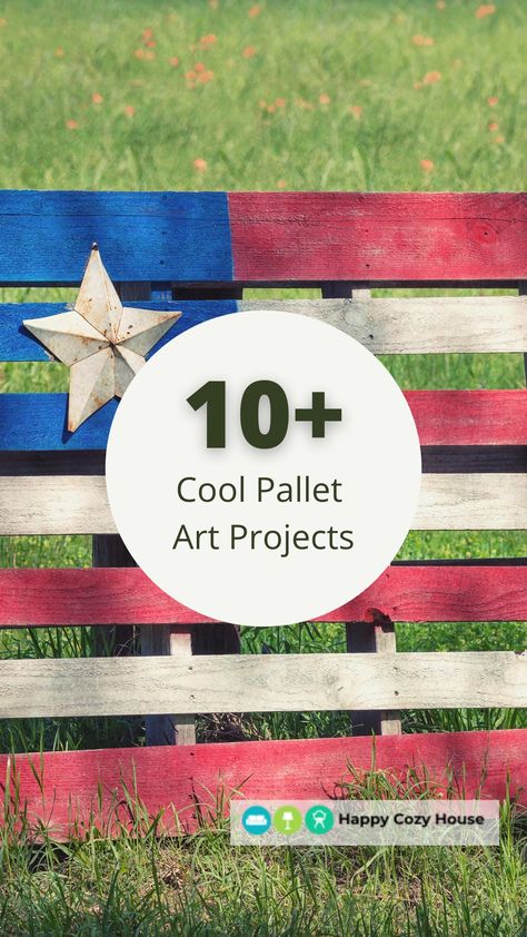 Decorating Pallets Ideas, Painted Wood Pallet Ideas, Painted Pallets For Outside Garden, Pallet Signs Diy Outdoor Front Porches, Single Pallet Projects, Easy Wood Pallet Projects, Painting Pallets Ideas For Outside, Summer Pallet Ideas, Pallet Diy Decoration Ideas