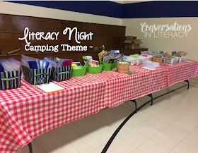 Family Literacy Night Camping Theme Literacy Night Themes, Literacy Night Activities, Family Literacy Night, Camp Read, Reading Night, Camping Classroom, Night Camping, Camping Books, Camping Theme Classroom