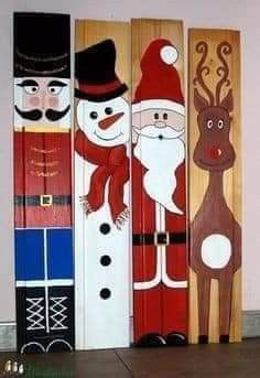 Wooden Christmas Yard Decorations, Jul Diy, Nutcracker Christmas Decorations, Wooden Christmas Crafts, Wooden Christmas Decorations, Pallet Christmas, Christmas Yard Decorations, Wooden Boards, Christmas Decorations Diy Outdoor