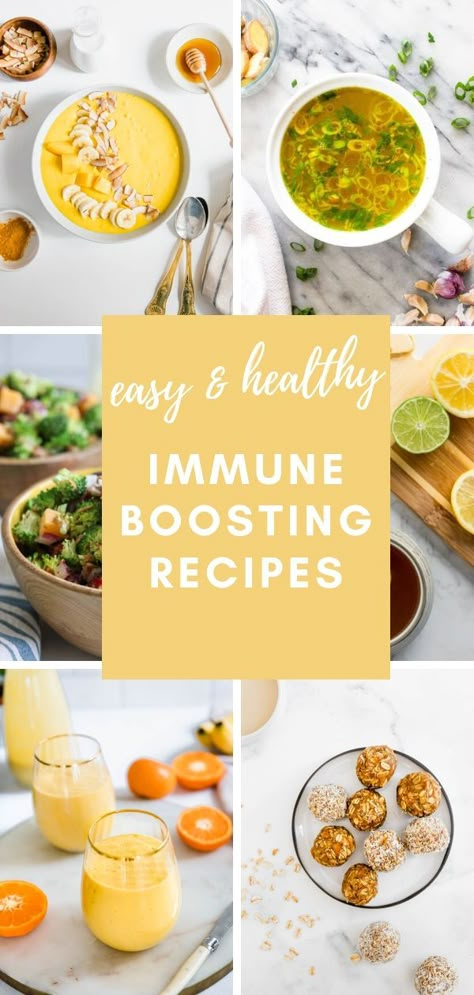 Best Ways To Boost Immune System, Immune Boosting Diet, Best Immunity Foods, Immunity Food Recipes, Dinner Recipe When Sick, Immunity Boost Recipes, Immune Boosting Snacks, Immune Boosting Salad, Immunity Boosting Breakfast