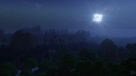 Minecraft Night Aesthetic, Minecraft Wallpaper Aesthetic, Minecraft Realistic Texture Pack, Irl Aesthetics, Minecraft Sky, Minecraft Realistic, Minecraft Backgrounds, Minecraft Background, Minimalist Desktop Wallpaper