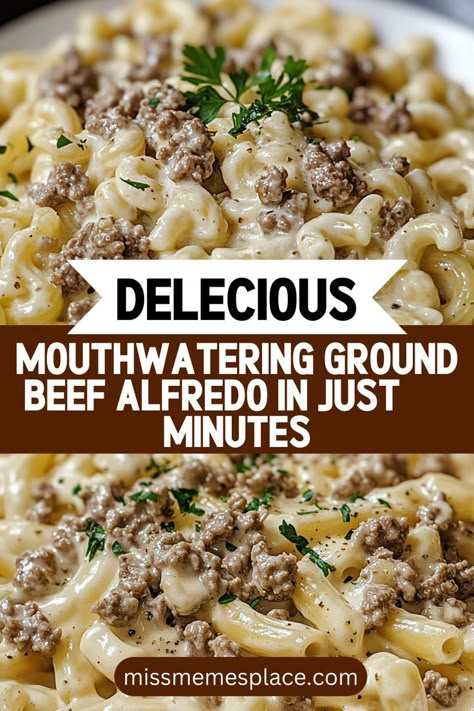 Good To Make With Ground Beef, Ground Beef Recipe Few Ingredients, Aldi Ground Beef Recipes, Ground Beef Recipes With Heavy Cream, Hamburger And Pasta Recipes Easy Dinners, Garlic Parmesan Beef Pasta, Super Simple Ground Beef Recipes, Dinner With Elbow Noodles, Fast Ground Beef Dinner