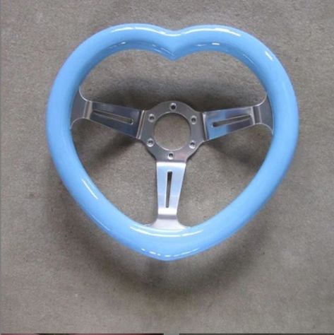 Heart Steering Wheel, Vw Beetle Accessories, Aesthetic Car Accessories, Blue Car Accessories, Pink Car Accessories, Barbie Car, Hello Kitty Car, New Car Accessories, Tokyo Drift