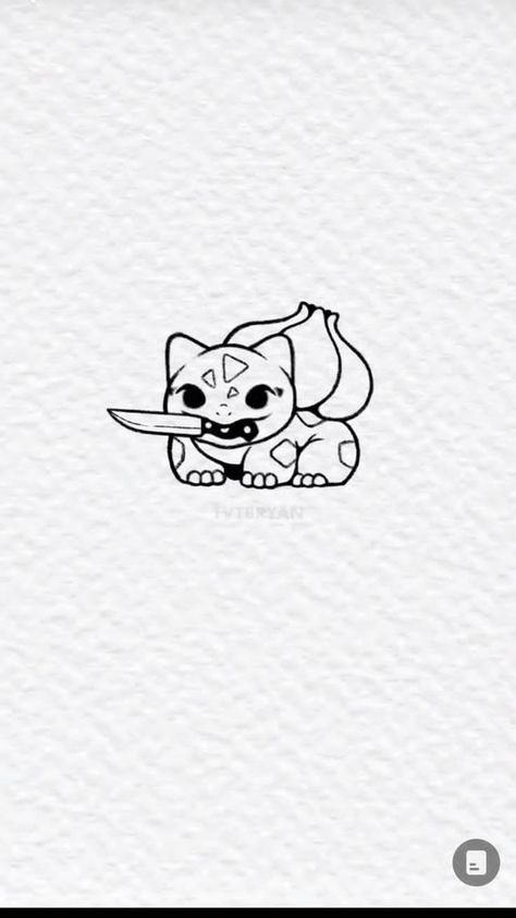 Inkbox Tattoo Ideas, Bulbasaur Drawing, Halloween Bulbasaur, Bulbasaur Tattoo, Dino Tattoo, Peach Tattoo, Orlando Tattoo, Secret Tattoo, Pikachu Tattoo