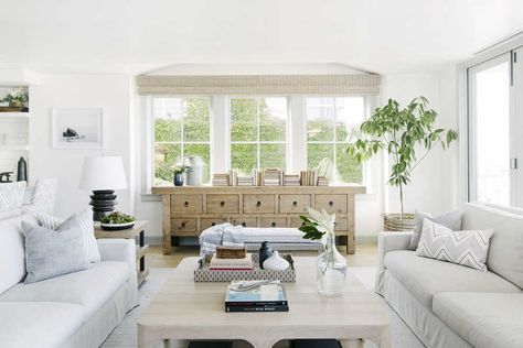 Table Under Window, Stylish Living Room, Make Your Bed, Easy Home Decor, Indoor Outdoor Living, Martha Stewart, Inspired Homes, Design Interior, Outdoor Living Space