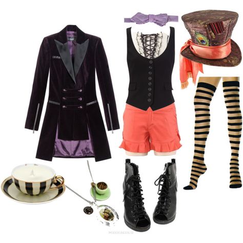 Mad Hatter Diy Costume, Mad Hatter Cosplay, Hatter Costume, Mad Hatter Costume, Alice Costume, Mad Hatter Party, Alice In Wonderland Costume, Diy Kostüm, Wonderland Costumes