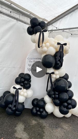 3.2K views · 15 reactions | This is your sign🖤  Your sign to book the best decor for you next event🖤  @daniellecrossland94 @the.peartreeinn.norwoodgreen   #balloongirlharriet #engagementballoons #balloongarland #balloonartist #ballooninspo #balloonsetups #ballooninstallation #balloons #balloonideas #theeventcollectivex #bapiaparty #balloonfinds #organicballoongarland #bespokeballoons #balloonarch #diyballoongarland #partygirl #partyboy #storybookbliss #partyideas #decorations #partydecoration #eventsdecor  #balloonevents #birthdayparty #halifaxballoons #brighouseballoons #huddersfieldballoons | Balloongirlharriet | Terrence Parker · Somethin' Here (Original Mix) Black White Balloon Decorations, Black Balloon Garland Backdrop, White And Black Balloon Garland, White And Black Balloons, Black And White Balloon Garland, Black And White Balloon Arch, Black Ballons, Black Balloon Arch, Engagement Balloons