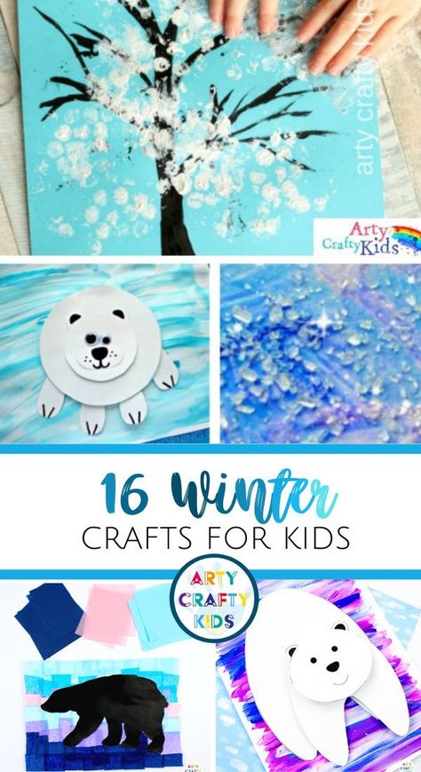 Winter Artwork For Preschoolers, Winter Crafts For Families, Easy Snow Day Crafts For Kids, January Childrens Crafts, Easy Winter Crafts For Kindergarten, Winter Crafts For Second Grade, Snow Crafts For Kindergarten, Winter Art For Kindergarten Kids, Simple January Crafts For Kids