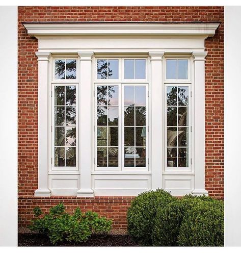 Classic Window Design, C Brandon Ingram, Front Window Design, Neoclassical House, Windows Ideas, Screened Porches, House Window Design, Exterior Window, Window Designs