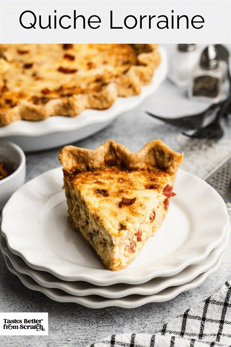 Quash Lorraine, Quiche Lorraine Recipe Easy, Easy Quiche Recipes, Classic Quiche Lorraine, Basic Quiche Recipe, Best Quiche, Classic Quiche, Perfect Pie Crust Recipe, French Cooking Recipes