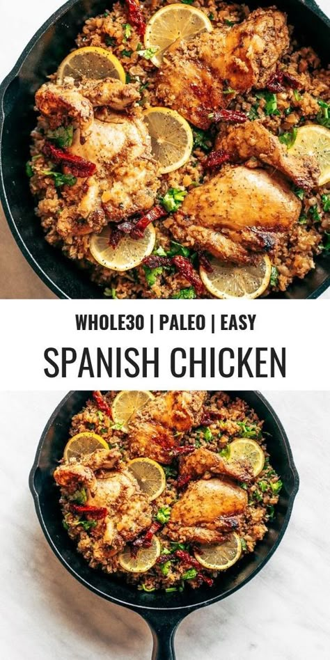 Whole 30 Lunch Ideas Meal Prep, One Pot Meals Whole 30, Whole 30 One Pot, Paleo Mexican Rice, Whole 30 Skillet Recipes, Whole 39 Dinner Recipes, Whole 30 Tuscan Chicken, While 30 Appetizers, Whole 30 Instapot Recipes