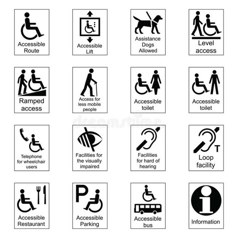 Accessibility Design, Diagram Illustration, Pictogram Design, Brochure Cover Design, Hazard Sign, Family Vector, Awareness Poster, Site Sign, Site Analysis