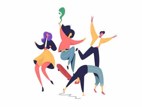 Community by Inga Hampton Community Illustration People, Happy People Illustration, Community Illustration, Happiness Illustration, 블로그 디자인, 심플한 그림, Happy Illustration, Illustration People, Flat Design Illustration