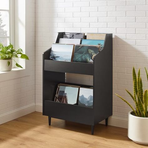 Liam Record Storage Stand - On Sale - Bed Bath & Beyond - 36094468 Artists Room, Vinyl Cabinet, Album Storage, Record Player Stand, Record Display, Vinyl Player, Vinyl Collection, Vinyl Record Storage, Vinyl Storage