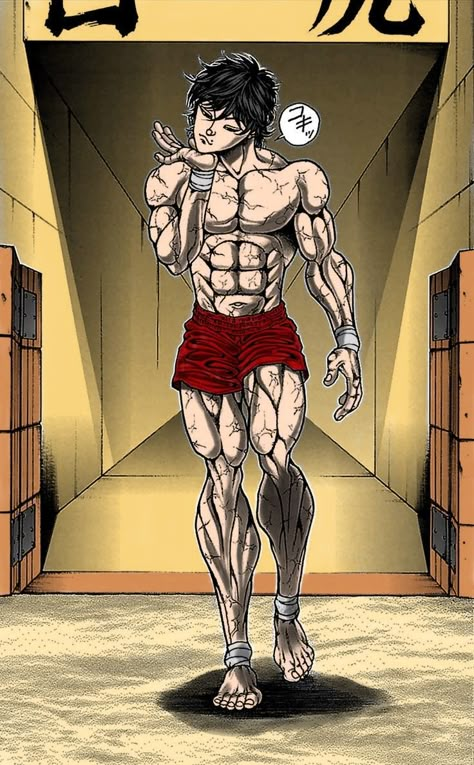 Coloured manga Baki Hanma Stretching, Baki Manga Colored, Coloured Manga Wallpaper, Baki Hanma Wallpaper Iphone, Baki Anime Wallpaper, Baki Hanma Icons, Anime Bodybuilder, Baki Body, Baki Hanna