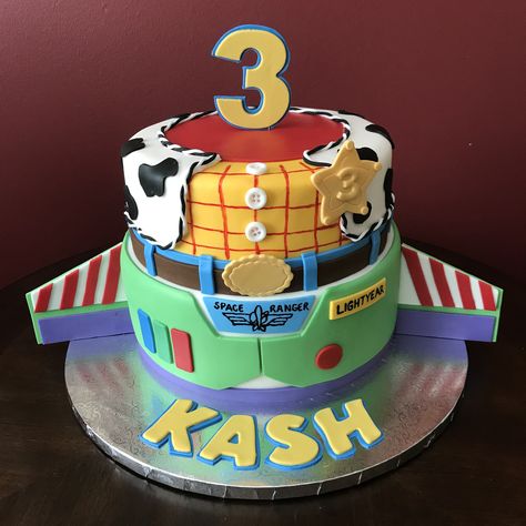 Toy Story 3 Birthday Cake, Toy Story 2 Birthday Cake, 2 Infinity And Beyond Birthday Party Cake, Toy Story 3 Cake, Toy Story 4th Birthday Cake, Toy Story Second Birthday Cake, Toy Story Themed Birthday Cake, Woody And Buzz Cake, Buzz And Woody Cake