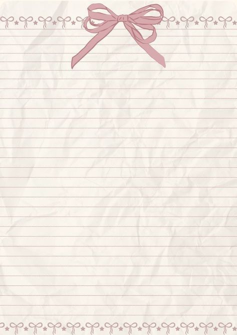 Coquette Notes, Writing Paper Template, 헬로키티 배경화면, Capa De Caderno Personalizada, Samsung Notes, Desain Buklet, Note Writing Paper, Writing Paper Printable, Note Template