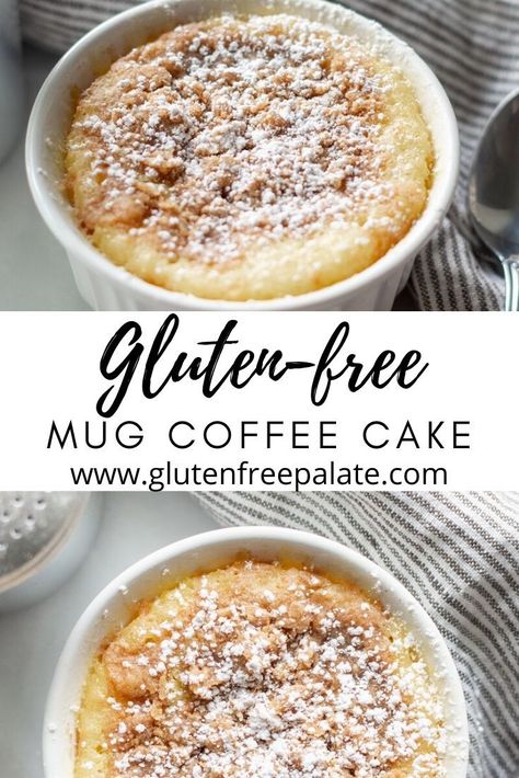 gluten free Mug Coffee Cake, Keto Rules, Glutenfree Bread, Cake Microwave, Gluten Free Mug Cake, Gluten Free Coffee Cake, Banana Sushi, Gluten Free Coffee, Dessert House