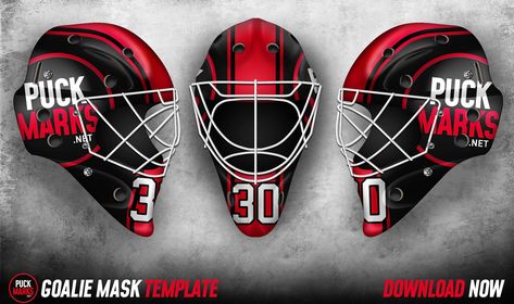 Hockey Helmet Design, Goalie Mask Designs, Hockey Helmet, Number Fonts, Panther Logo, Nhl Logos, Hockey Mask, Goalie Mask, Mask Template