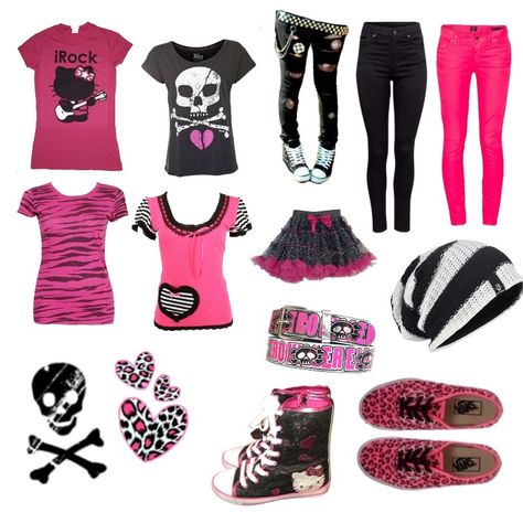 Scene Pink Outfit, Pink Scene Outfits, Lilith Outfit, Scenekid Outfits, Pink Emo Outfits, Emo Outfits 2000s, Scene Kid Outfits, Scene Fits, Emo Outfits For Girls