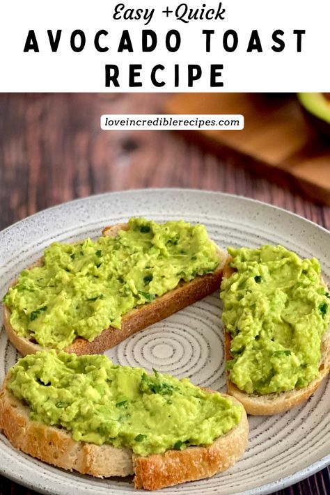 You will love this smashed avocado toast! This recipe is quick and easy for a healthy breakfast! Enjoy for a vegan or vegetarian breakfast! Recipes For Avocado Toast, Making Avocado Toast, Avacodo Toast Recipes Breakfast Eggs, Avacoda Toast Recipes, How To Make Avocado Toast, Avacodo Toast Recipes With Egg, French Tost, Avocado Toast Recipe Healthy, Avacodo Toast Recipes Breakfast