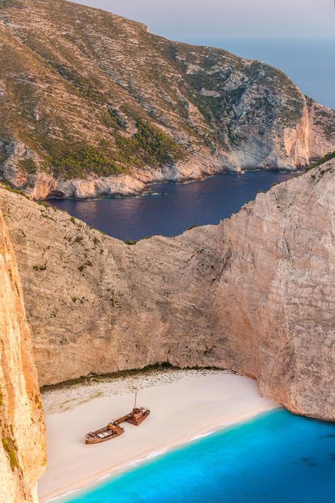 Navagio Beach in Greece - TownandCountrymag.com Navagio Beach Greece, Beach In Greece, Navagio Beach, Holbox Island, Fall Beach, Hidden Beach, Secret Beach, Shipwreck, Island Beach