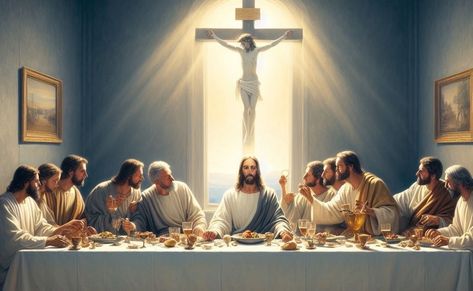 Are You An Impact Player! Jesus Last Supper, Church Inspiration, Mother Mary Images, Jesus Drawings, People Come And Go, Jesus Christ Artwork, Pictures Of Christ, Jesus Photo, The Last Supper