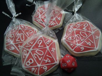 Dice Cookies, Dnd Party, Geek Party, Dragon Cookies, Geek Food, Cookie Favors, Food Themes, Food Menu, Party Night