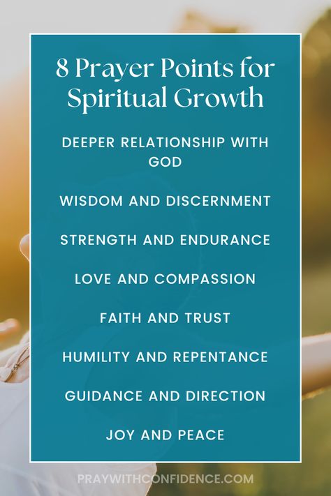 8 Effective Prayer Points for Spiritual Growth Prayer Points For Church, Prayer Points For Spiritual Growth, Prayer Points, Intercession Prayers, Sample Prayer, Prayer For Church, Prayer For Love, Effective Prayer, Types Of Prayer