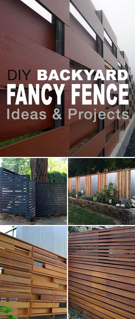 DIY Backyard Fancy Fence Ideas! • Some of these DIY fence… - http://shop.firepittable.org/ Fancy Fence, Diy Fence Ideas, Backyard Fence Ideas, Diy Backyard Fence, Yard Diy, Diy Fence, Backyard Fence, Ideas Backyard, Backyard Diy